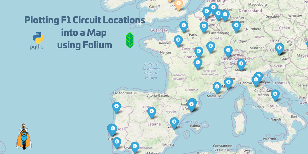 Mapping Formula 1 Circuits with Python and Folium