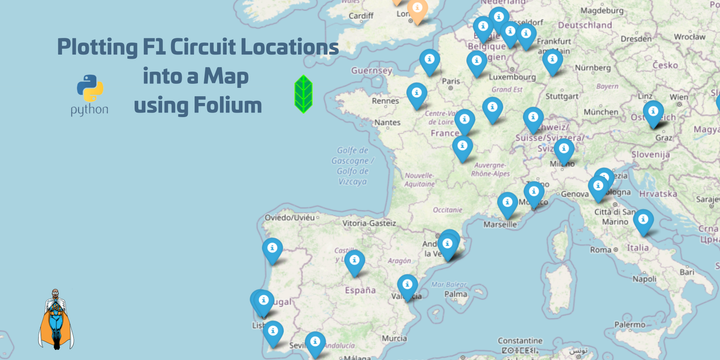Mapping Formula 1 Circuits with Python and Folium